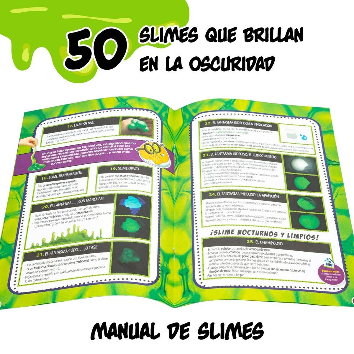 Mokslinis žaidimas Lisciani Giochi Night Slime ES (6 vnt.)